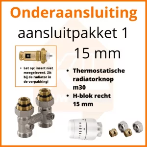 Onderblokken voor onder-aansluiting paneelradiatoren