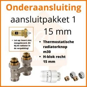 Aansluitsetten voor onder-aansluiting paneelradiatoren