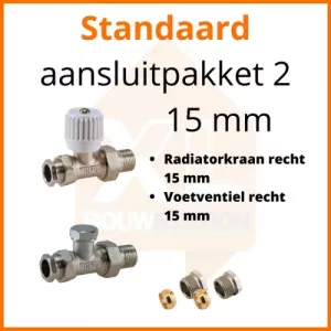 Aansluitsetten voor zij-aansluiting handdoekradiatoren en verticale radiatoren