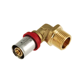 Bonfix Buitendraad x Alu-pers kniekoppeling | 1/2 x 16