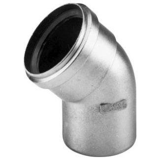 Alu-Fix Rookgasbocht 45° x Ø80 mm (Manchet/Sok)