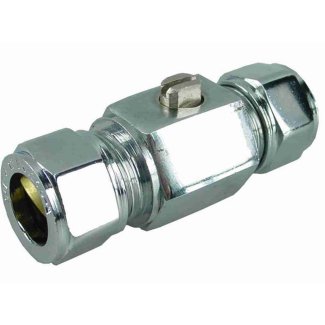 Riko chroom mini-kogelkraan recht knel 12 mm x 10 mm