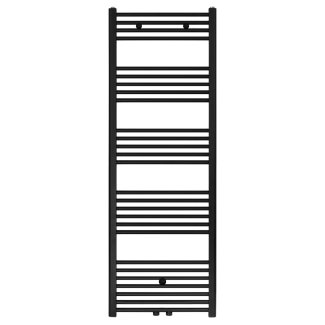 160x40 cm - 700 Watt - Ecorad Handdoekradiator - Mat Zwart (RAL9005) - Universal-6 aansluitpunten