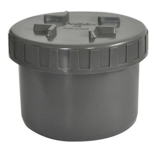 Eindstuk met schroefdeksel 50 mm PVC
