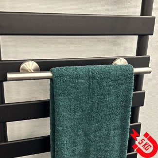 BSXL magnetisch 400 mm handdoekenrek voor radiatoren - Geborsteld RVS