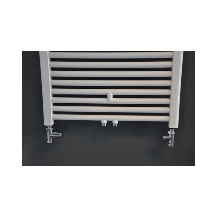Wiesbaden Luxe radiator aansluitset, recht, chroom