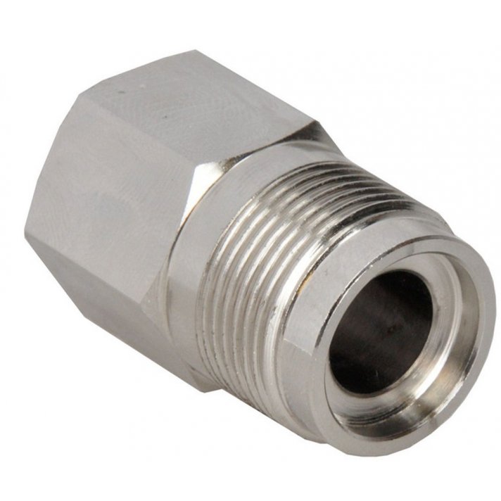 Riko gaskoppeling 1/2" binnendraad x M24, vernikkeld