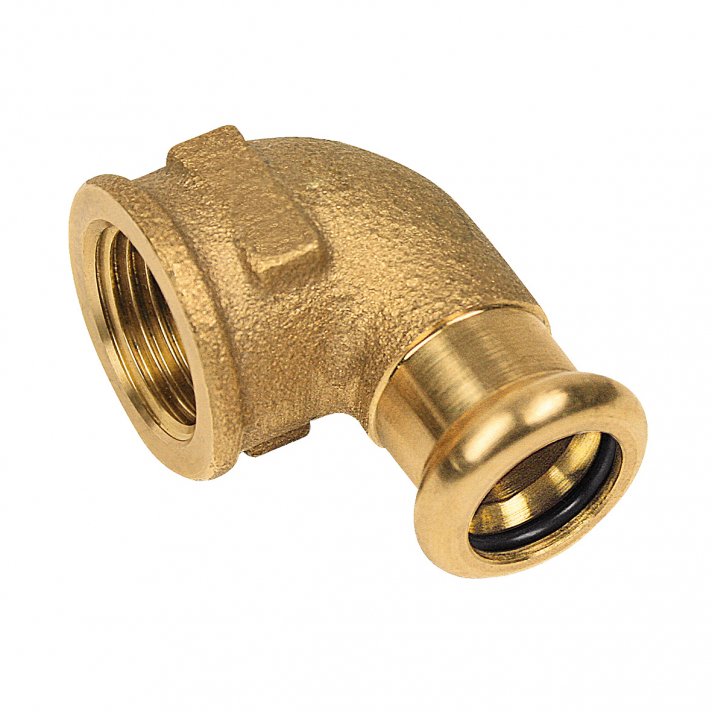 Bonfix Roodkoper Binnendraad x Press kniekoppeling (water) | 1 1/4 x 35