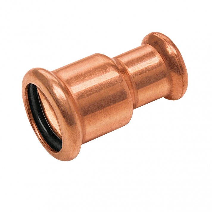 Bonfix Roodkoper Press rechte verloopkoppeling (water) | 28 x 22
