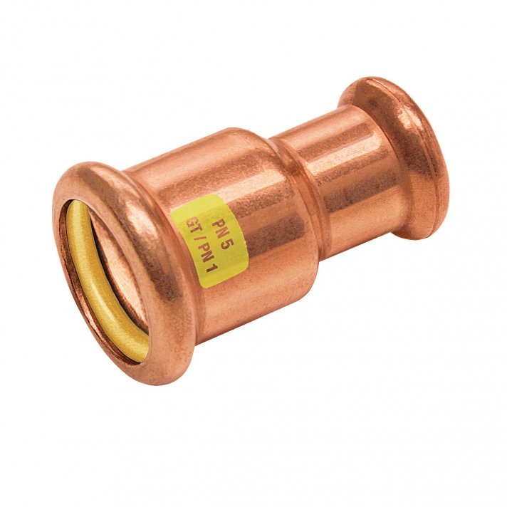Bonfix Roodkoper Press rechte verloopkoppeling (gas) | 35 x 28