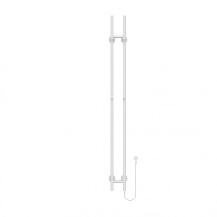 1500x168 - 120 Watt | Elektrische Dubbele Staafhanddoekradiator - Wit