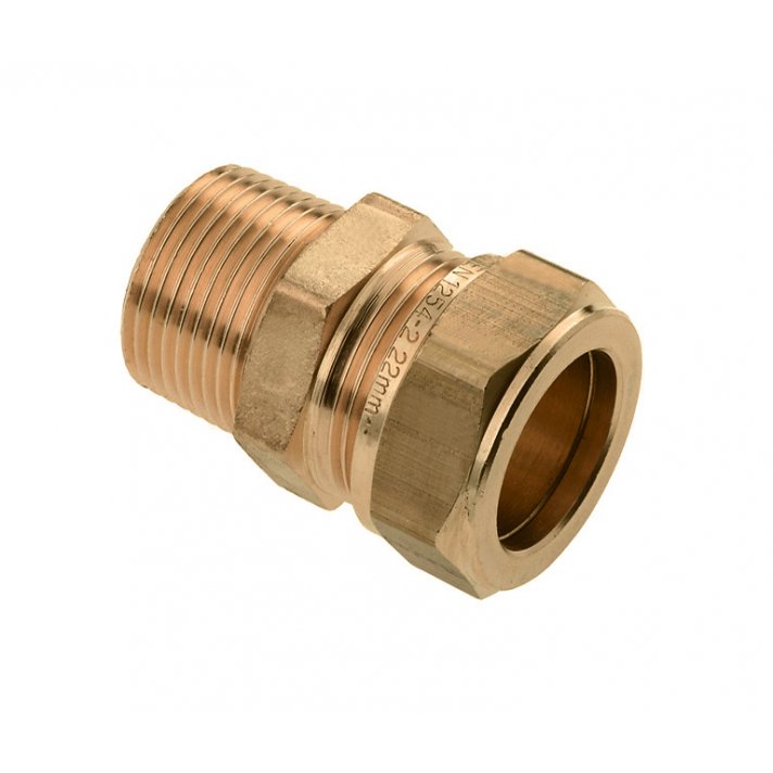 Bonfix Messing Buitendraad x Knel puntstuk | 3/4 x 28
