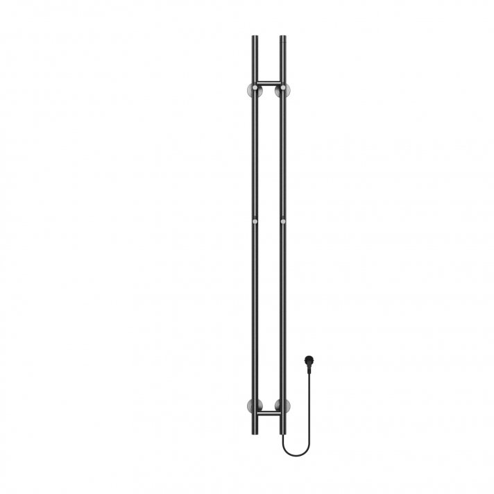1500x168 - 120 Watt | Elektrische Dubbele Staafhanddoekradiator - Gunmetal