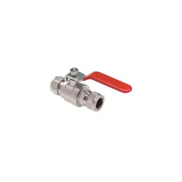 Bonfix Kogelkraan met rode hendel 15x15 mm knel