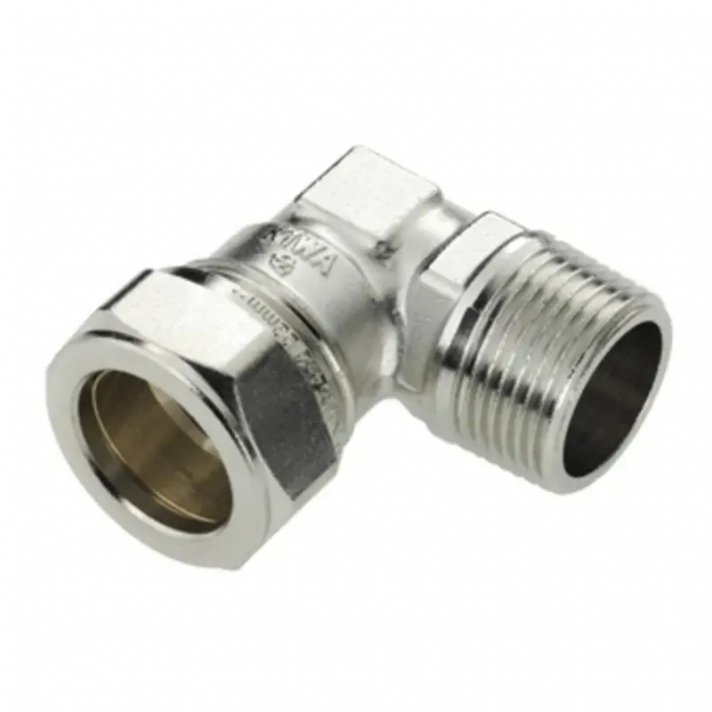 Bonfix Kraan haaks 15 mm x 3/8" met schroefaansluiting