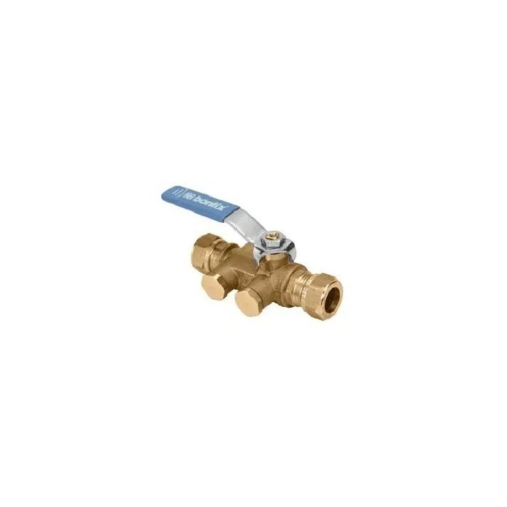Bonfix Kogelstopkraan met aftap en terugstroombeveiliging 15 mm
