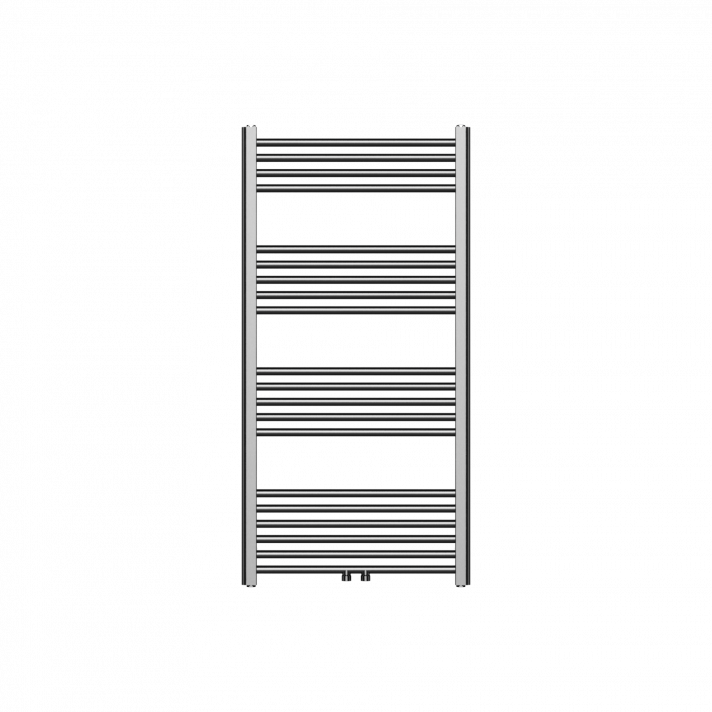 1200x600 414 watt | handdoekradiator gunmetal grijs midden aansluiting