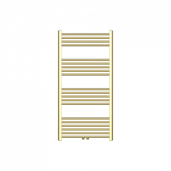 1200x600 414 Watt | Handdoekradiator Geborsteld Goud Midden Aansluiting