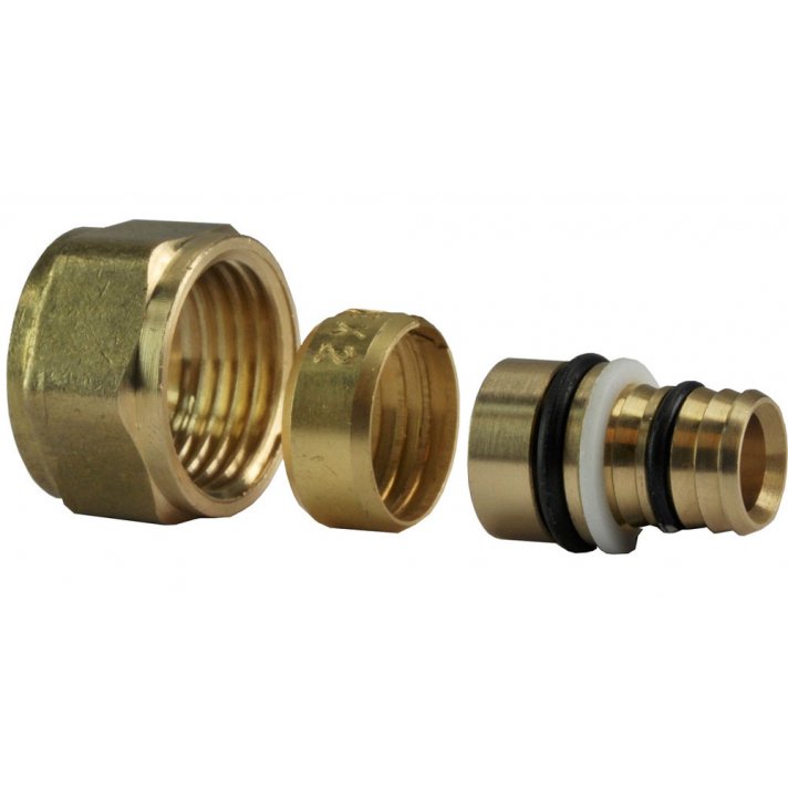 Adaptor 16 x 2,0 mm voor knel 15 mm