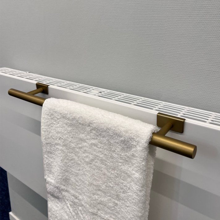 BSXL handdoekenrek 400 mm voor radiatoren boven-bevestiging goud