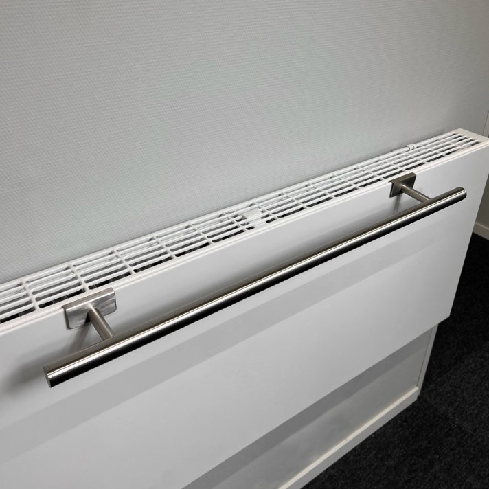 BSXL handdoekenrek 400 mm voor radiatoren boven-bevestiging RVS