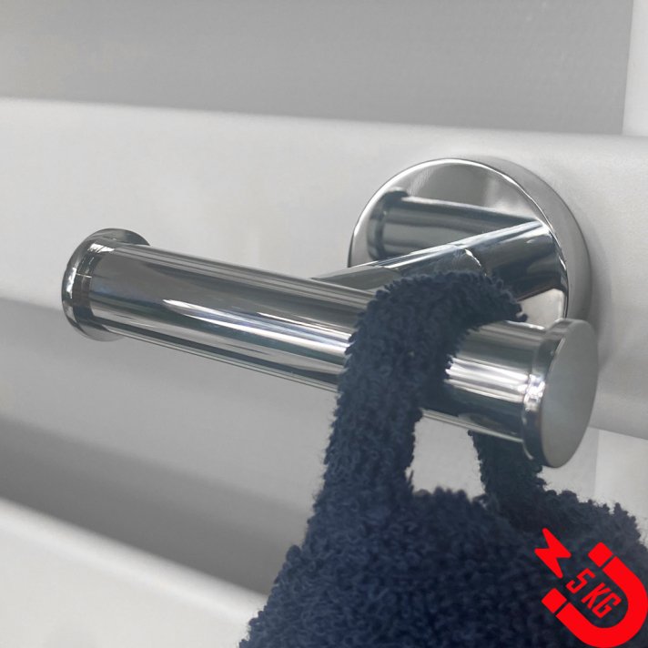 BSXL Magneet-line Chroom – Magnetische dubbele haak