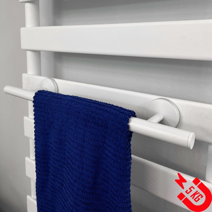 BSXL magnetisch 600 mm handdoekenrek voor radiatoren - Wit