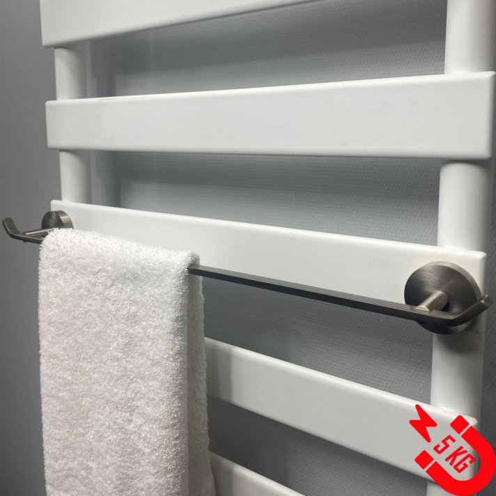 BSXL Magneet-line Nikkel – Magnetische 535 mm handdoekdrager