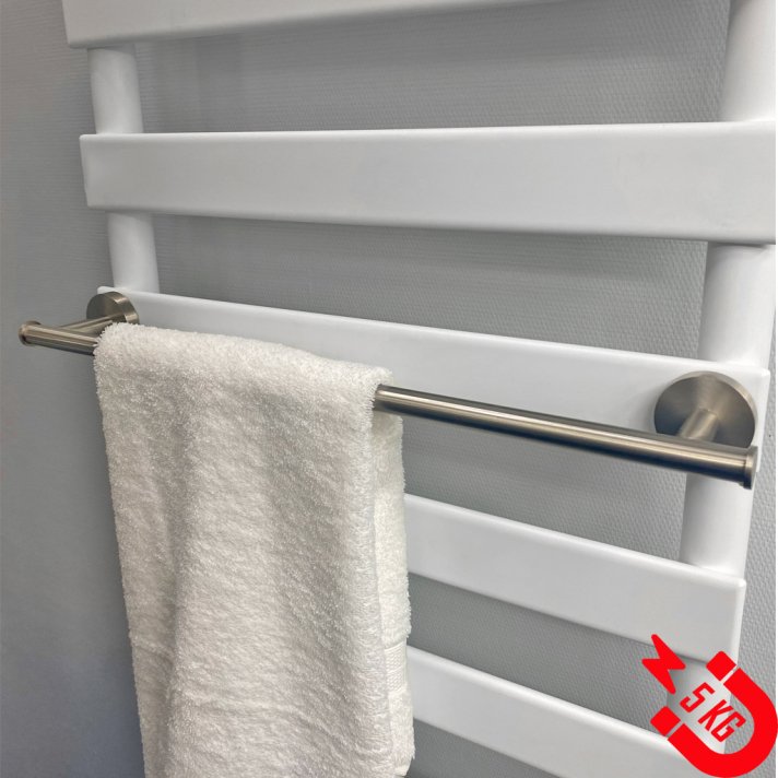 BSXL Magneet-line Geborsteld RVS – Magnetische 510 mm handdoekhouder