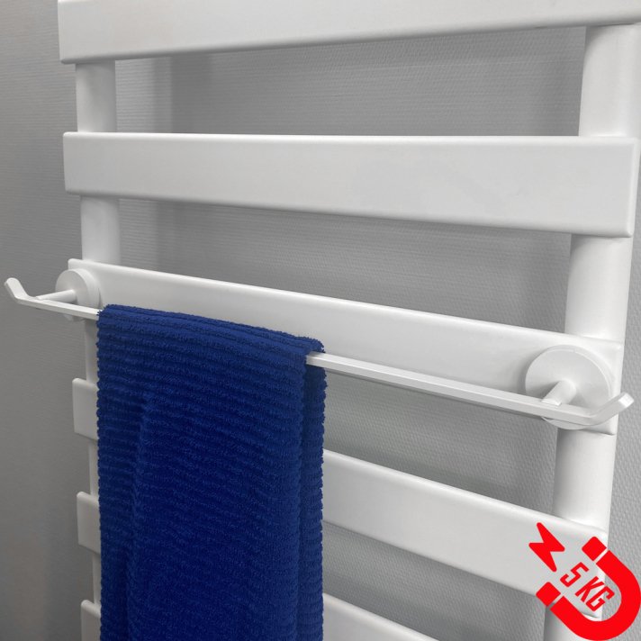 BSXL Magneet-line wit – Magnetische 685 mm handdoekhouder