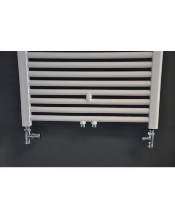 Wiesbaden Luxe radiator aansluitset, recht, chroom