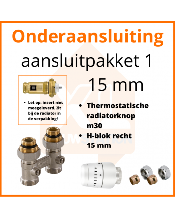 Eco 8 Thermostatisch aansluitpakket 1 t.b.v. 15 mm buis