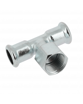 Bonfix Staalverzinkt Press x Binnendraad x Knel T-koppeling (CV) | 22 x 3/4 x 22