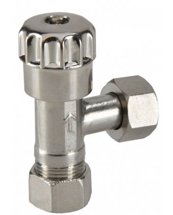 Riko hoekstopkraan 3/8 x 12 mm knel, chroom