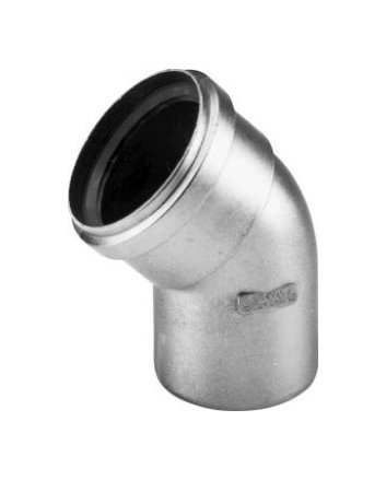 Alu-Fix Rookgasbocht 45° x Ø80 mm (Manchet/Sok)