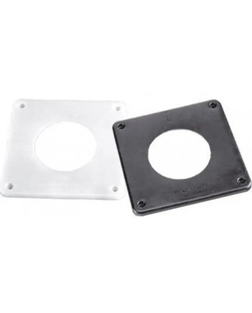 Muurplaatset (Rooster) PE Zwart & Wit Ø130 mm