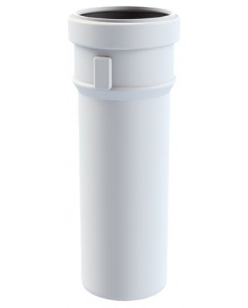 Safe-PP Rookgaspijp Lengte 250 mm x Ø80 mm Wit PP
