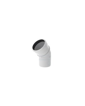 Safe-PP Rookgasbocht 45° x Ø80 mm Wit PP