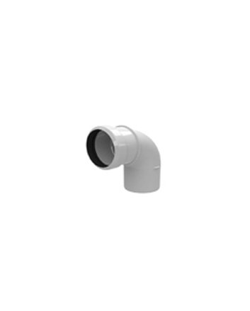Safe-PP Rookgasbocht 90° x Ø80 mm Wit PP