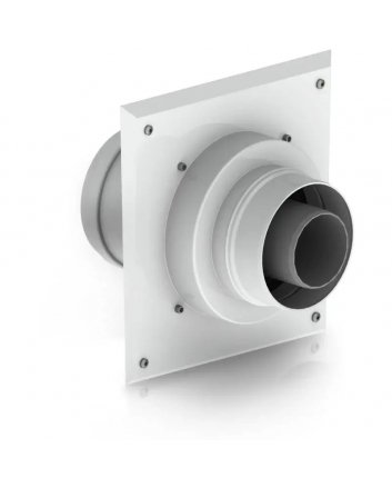 Twinsafe Concentrische Schachtaansluiting + Brandmanchet Ø60/100 mm