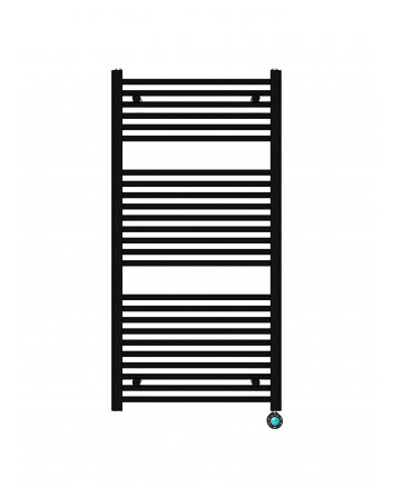 Best-Design Senden-Black Elektrische Handdoekradiator Zwart 640 W 1200x600
