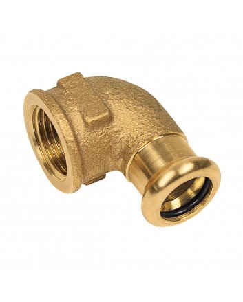 Bonfix Roodkoper Binnendraad x Press kniekoppeling (water) | 1/2 x 15