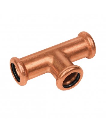 Bonfix Roodkoper Press T-koppeling verlopend (water) | 28 x 35 x 28
