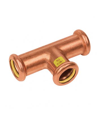Bonfix Roodkoper Press T-koppeling verlopend (gas) | 35 x 22 x 35