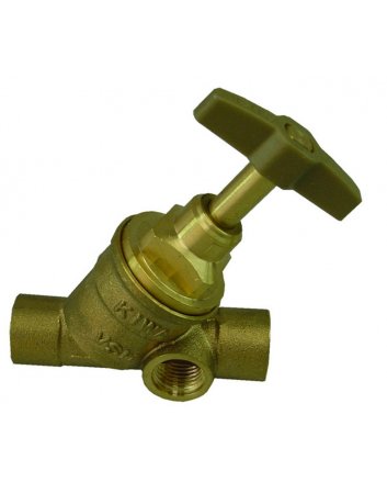 Riko Kiwa stopkraan 12 mm capillair x capillair met aftapgelegenheid