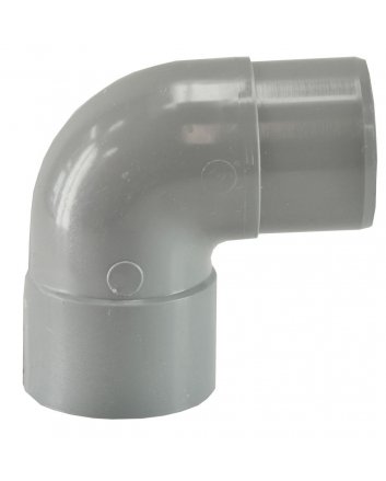Afvoerbocht mof 75 mm x spie 75 mm 90 graden PVC