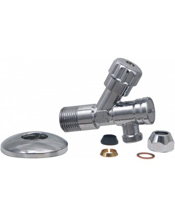 Riko Luxor hoekstopkraan met filter 1/2 x 3/8 of 10 mm knel, chroom
