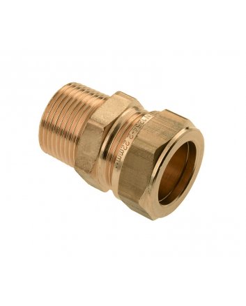Bonfix Messing Buitendraad x Knel puntstuk | 3/4 x 28