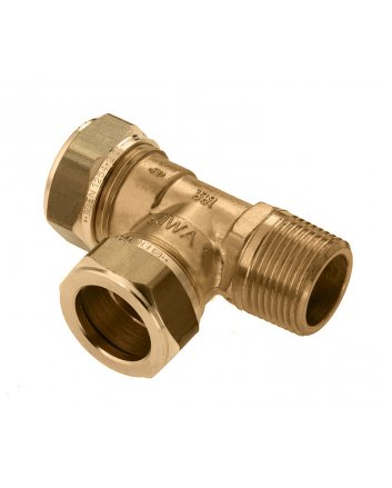 Bonfix Messing Knel x Knel x Buitendraad T-koppeling | 28 x 28 x 1