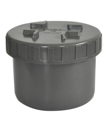 Eindstuk met schroefdeksel 110 mm PVC